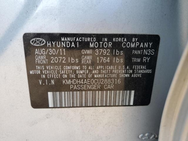 Photo 9 VIN: KMHDH4AE0CU288316 - HYUNDAI ELANTRA GL 