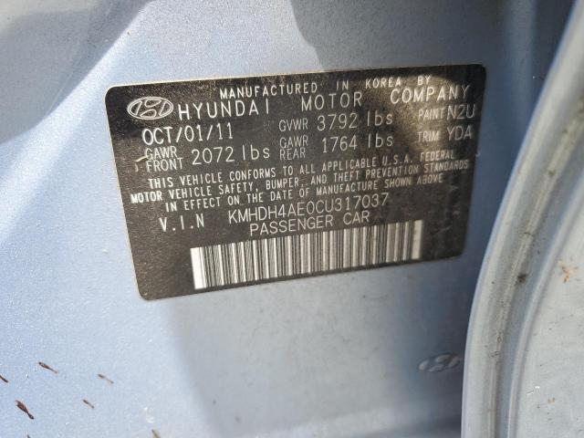 Photo 12 VIN: KMHDH4AE0CU317037 - HYUNDAI ELANTRA 