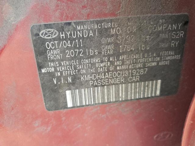 Photo 11 VIN: KMHDH4AE0CU319287 - HYUNDAI ELANTRA GL 