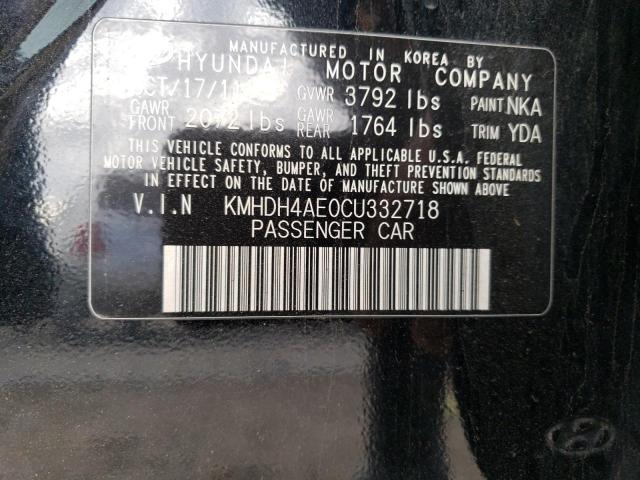 Photo 11 VIN: KMHDH4AE0CU332718 - HYUNDAI ELANTRA GL 