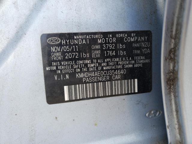 Photo 9 VIN: KMHDH4AE0CU354640 - HYUNDAI ELANTRA GL 