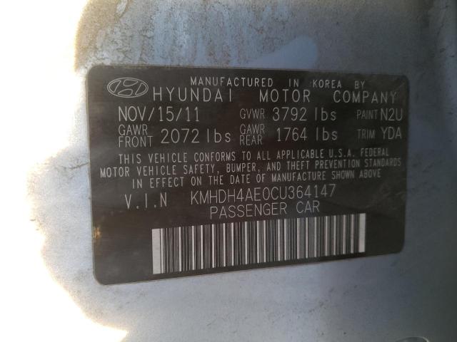 Photo 9 VIN: KMHDH4AE0CU364147 - HYUNDAI ELANTRA GL 