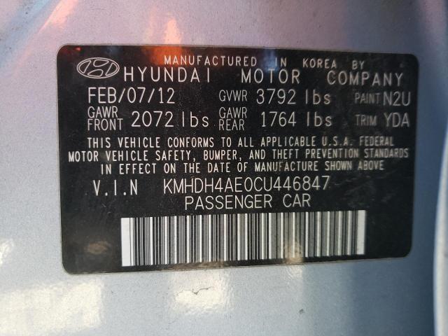 Photo 9 VIN: KMHDH4AE0CU446847 - HYUNDAI ELANTRA GL 