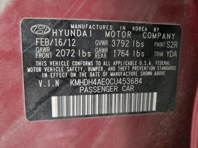 Photo 9 VIN: KMHDH4AE0CU453684 - HYUNDAI ELANTRA GL 