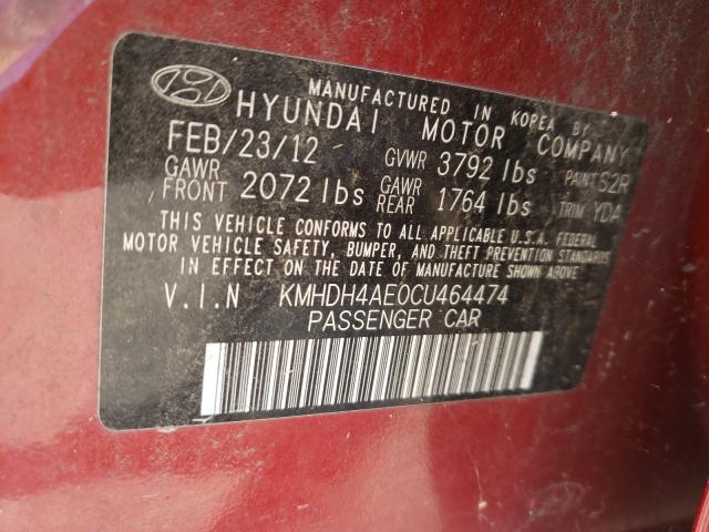 Photo 9 VIN: KMHDH4AE0CU464474 - HYUNDAI ELANTRA GL 