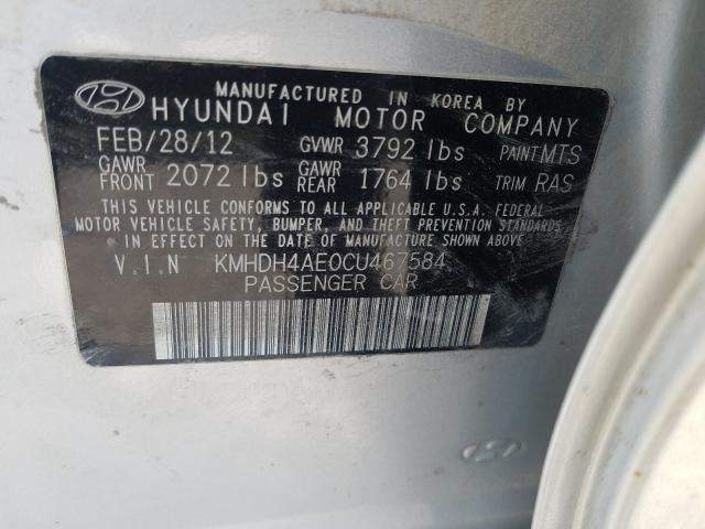 Photo 9 VIN: KMHDH4AE0CU467584 - HYUNDAI ELANTRA GL 