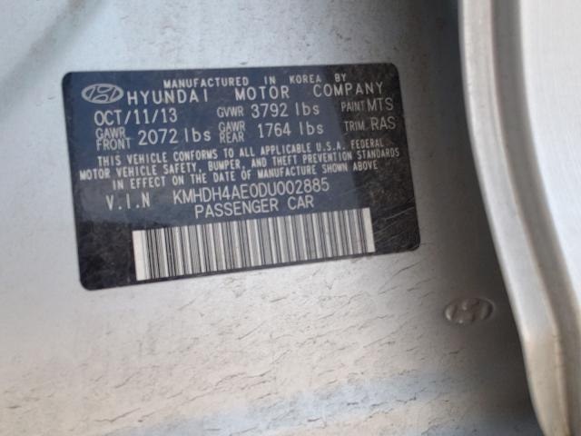 Photo 9 VIN: KMHDH4AE0DU002885 - HYUNDAI ELANTRA GL 