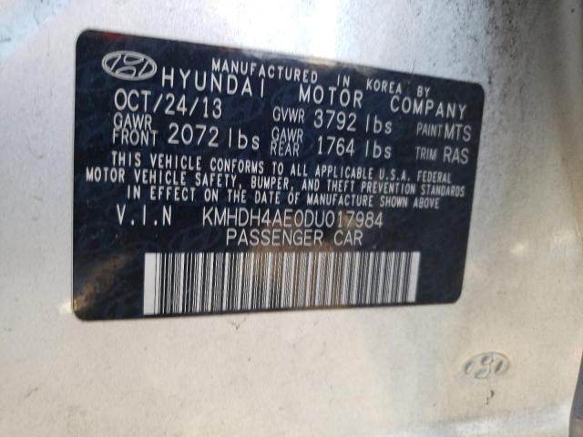 Photo 12 VIN: KMHDH4AE0DU017984 - HYUNDAI ELANTRA 