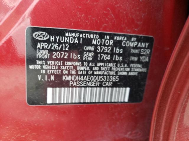 Photo 11 VIN: KMHDH4AE0DU531365 - HYUNDAI ELANTRA GL 