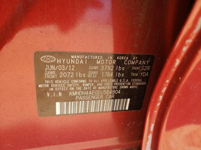 Photo 11 VIN: KMHDH4AE0DU564804 - HYUNDAI ELANTRA GL 