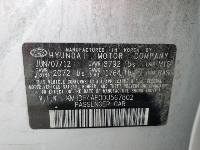 Photo 9 VIN: KMHDH4AE0DU567802 - HYUNDAI ELANTRA GL 