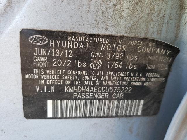 Photo 9 VIN: KMHDH4AE0DU575222 - HYUNDAI ELANTRA 