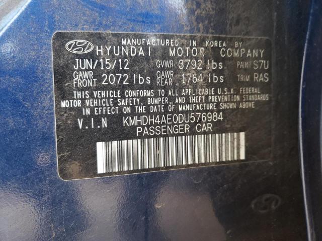 Photo 9 VIN: KMHDH4AE0DU576984 - HYUNDAI ELANTRA GL 