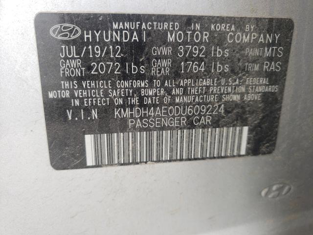 Photo 9 VIN: KMHDH4AE0DU609224 - HYUNDAI ELANTRA GL 