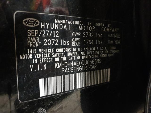 Photo 9 VIN: KMHDH4AE0DU656589 - HYUNDAI ELANTRA GL 