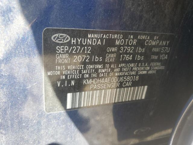 Photo 11 VIN: KMHDH4AE0DU658018 - HYUNDAI ELANTRA GL 