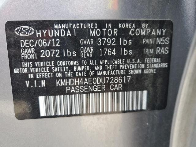 Photo 11 VIN: KMHDH4AE0DU728617 - HYUNDAI ELANTRA GL 