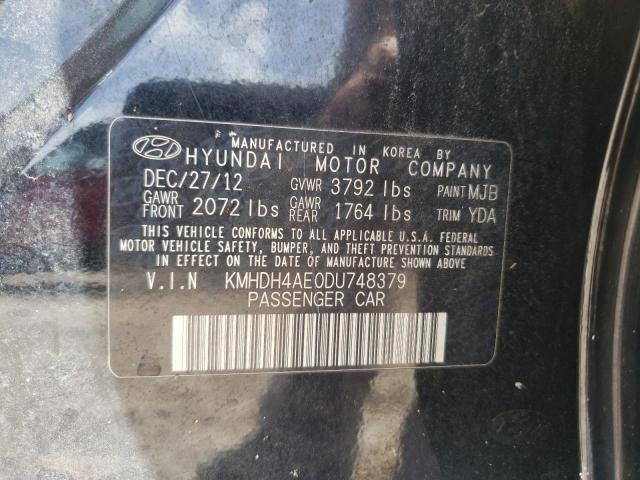 Photo 12 VIN: KMHDH4AE0DU748379 - HYUNDAI ELANTRA GL 