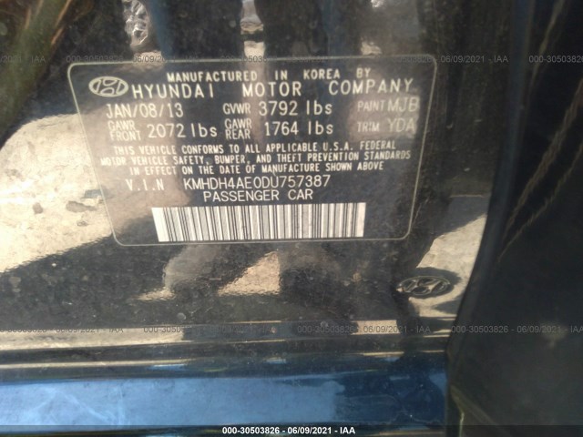 Photo 8 VIN: KMHDH4AE0DU757387 - HYUNDAI ELANTRA 