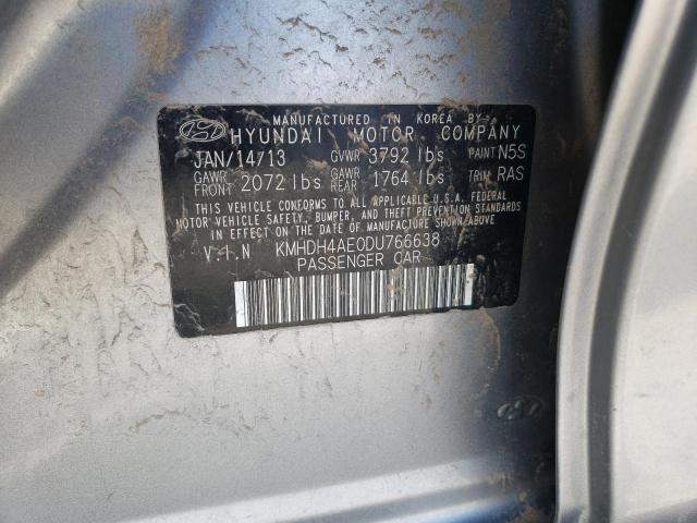 Photo 12 VIN: KMHDH4AE0DU766638 - HYUNDAI ELANTRA GL 