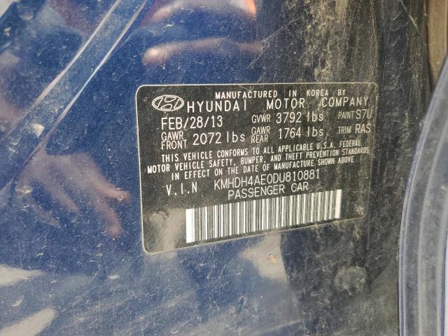 Photo 11 VIN: KMHDH4AE0DU810881 - HYUNDAI ELANTRA GL 