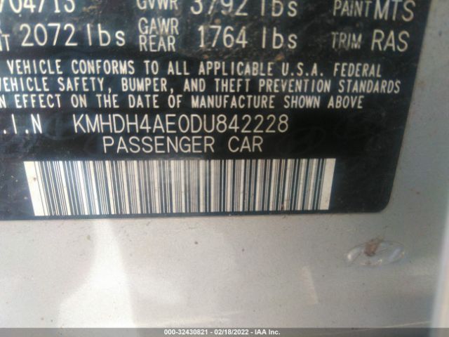 Photo 8 VIN: KMHDH4AE0DU842228 - HYUNDAI ELANTRA 