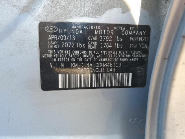 Photo 12 VIN: KMHDH4AE0DU846103 - HYUNDAI ELANTRA 