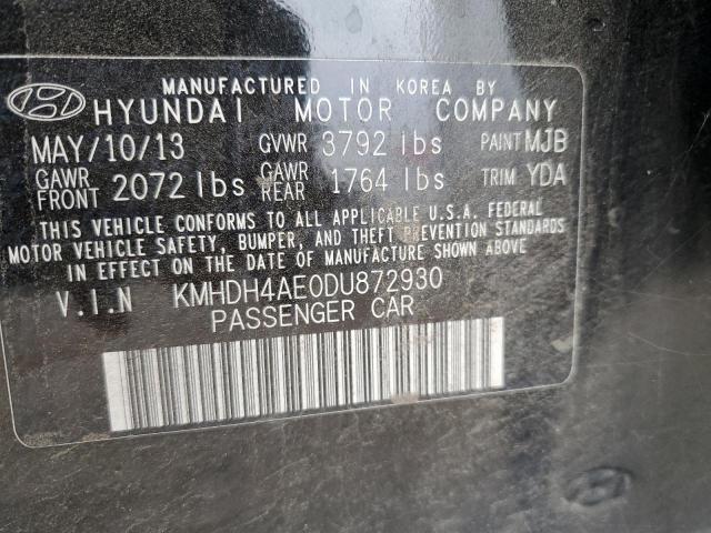 Photo 9 VIN: KMHDH4AE0DU872930 - HYUNDAI ELANTRA GL 