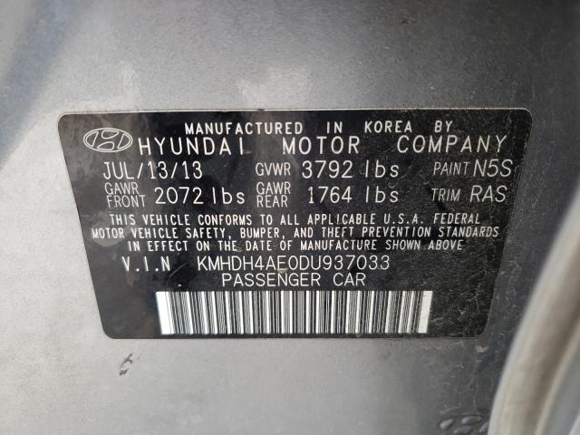 Photo 9 VIN: KMHDH4AE0DU937033 - HYUNDAI ELANTRA GL 