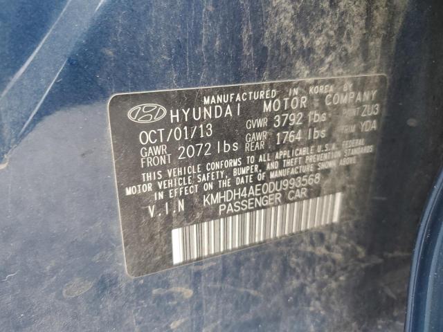 Photo 11 VIN: KMHDH4AE0DU993568 - HYUNDAI ELANTRA GL 