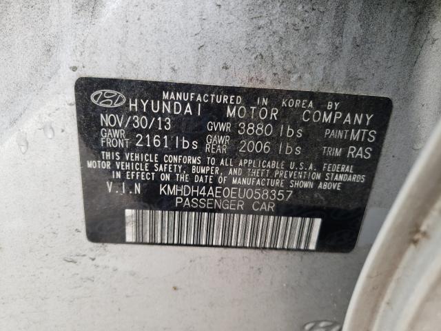 Photo 9 VIN: KMHDH4AE0EU058357 - HYUNDAI ELANTRA SE 