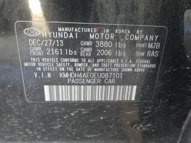 Photo 9 VIN: KMHDH4AE0EU087101 - HYUNDAI ELANTRA SE 