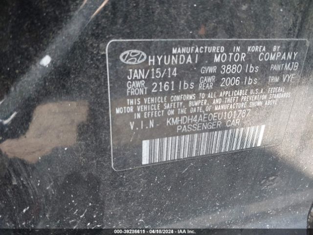 Photo 8 VIN: KMHDH4AE0EU101787 - HYUNDAI ELANTRA 