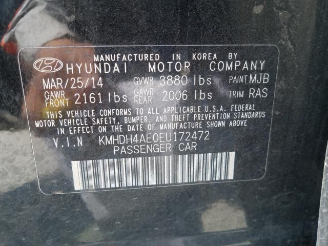 Photo 9 VIN: KMHDH4AE0EU172472 - HYUNDAI ELANTRA SE 