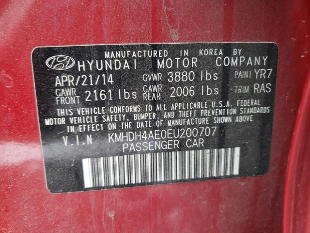 Photo 9 VIN: KMHDH4AE0EU200707 - HYUNDAI ELANTRA SE 