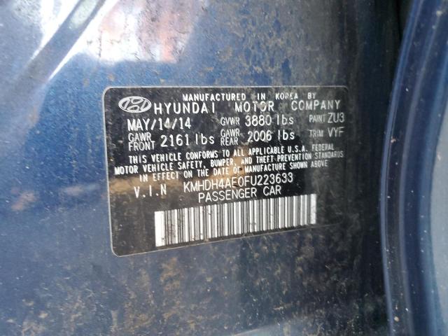 Photo 11 VIN: KMHDH4AE0FU223633 - HYUNDAI ELANTRA SE 