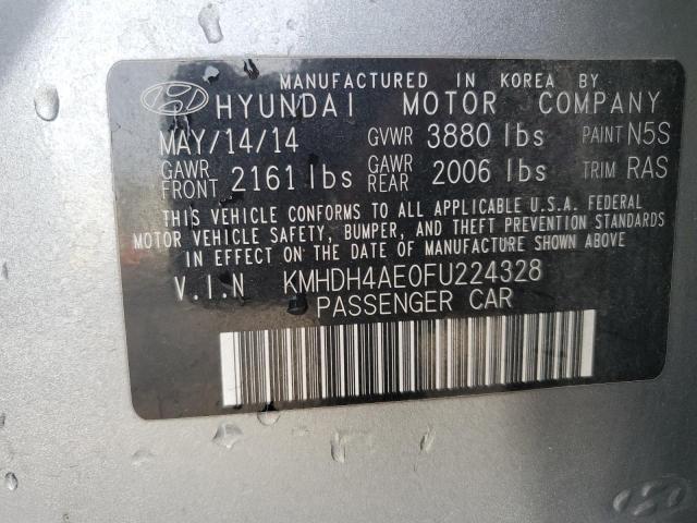 Photo 11 VIN: KMHDH4AE0FU224328 - HYUNDAI ELANTRA 