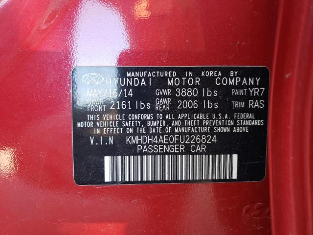 Photo 12 VIN: KMHDH4AE0FU226824 - HYUNDAI ELANTRA SE 