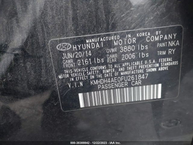 Photo 8 VIN: KMHDH4AE0FU261847 - HYUNDAI ELANTRA 