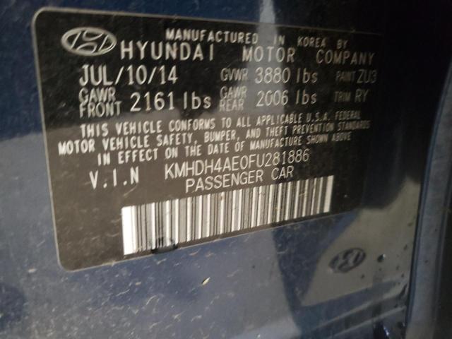 Photo 11 VIN: KMHDH4AE0FU281886 - HYUNDAI ELANTRA SE 