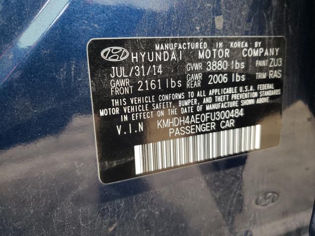 Photo 9 VIN: KMHDH4AE0FU300484 - HYUNDAI ELANTRA SE 