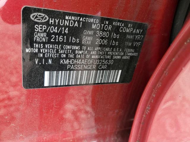 Photo 11 VIN: KMHDH4AE0FU325630 - HYUNDAI ELANTRA SE 