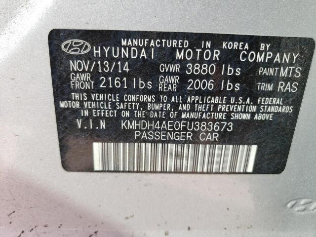 Photo 9 VIN: KMHDH4AE0FU383673 - HYUNDAI ELANTRA SE 