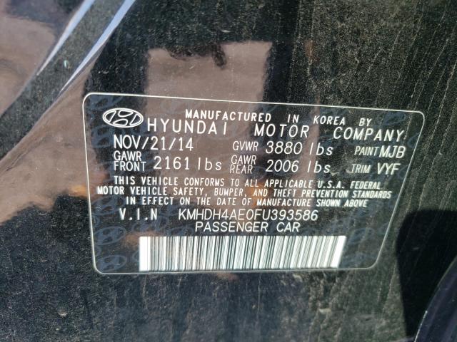 Photo 9 VIN: KMHDH4AE0FU393586 - HYUNDAI ELANTRA SE 