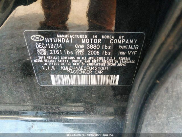 Photo 8 VIN: KMHDH4AE0FU421001 - HYUNDAI ELANTRA 