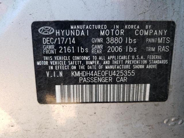 Photo 11 VIN: KMHDH4AE0FU425355 - HYUNDAI ELANTRA SE 