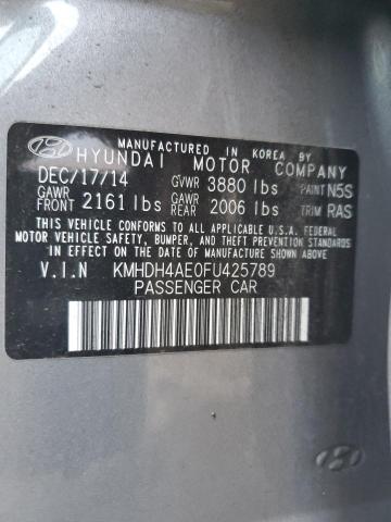 Photo 9 VIN: KMHDH4AE0FU425789 - HYUNDAI ELANTRA SE 