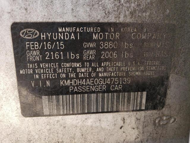 Photo 11 VIN: KMHDH4AE0GU475139 - HYUNDAI ELANTRA SE 