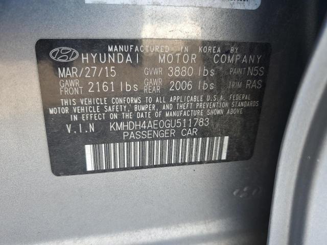 Photo 11 VIN: KMHDH4AE0GU511783 - HYUNDAI ELANTRA SE 