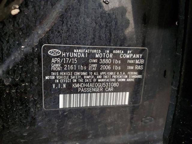 Photo 11 VIN: KMHDH4AE0GU531080 - HYUNDAI ELANTRA SE 